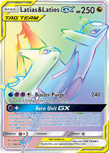 Carta Latias & Latios-GX 190/181 do set Team Up — Pokémon TCG | Bynx