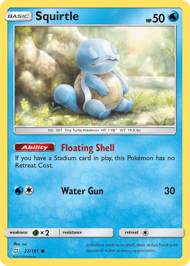 Carta Squirtle 22/181 do set Team Up — Pokémon TCG | Bynx