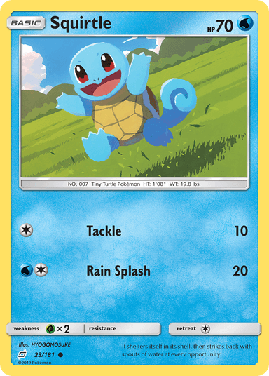 Carta Squirtle 23/181 do set Team Up — Pokémon TCG | Bynx