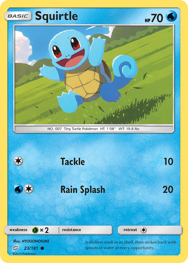 Carta Squirtle 23/181 do set Team Up — Pokémon TCG | Bynx