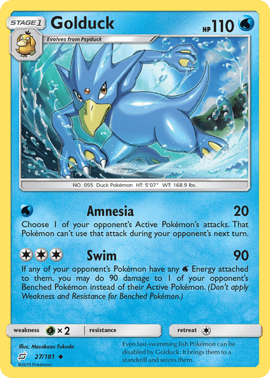 Carta Golduck 27/181 do set Team Up — Pokémon TCG | Bynx