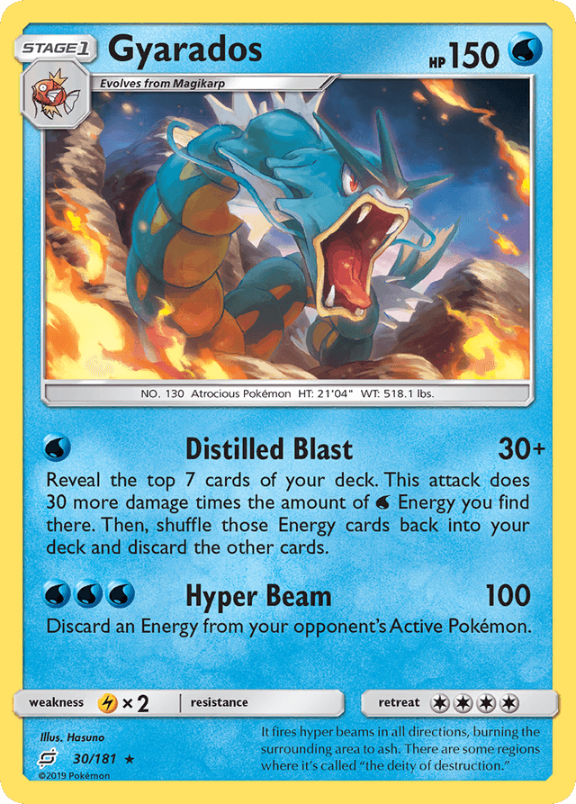Carta Gyarados 30/181 do set Team Up — Pokémon TCG | Bynx