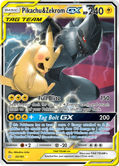 Pikachu & Zekrom-GX 33 — Team Up