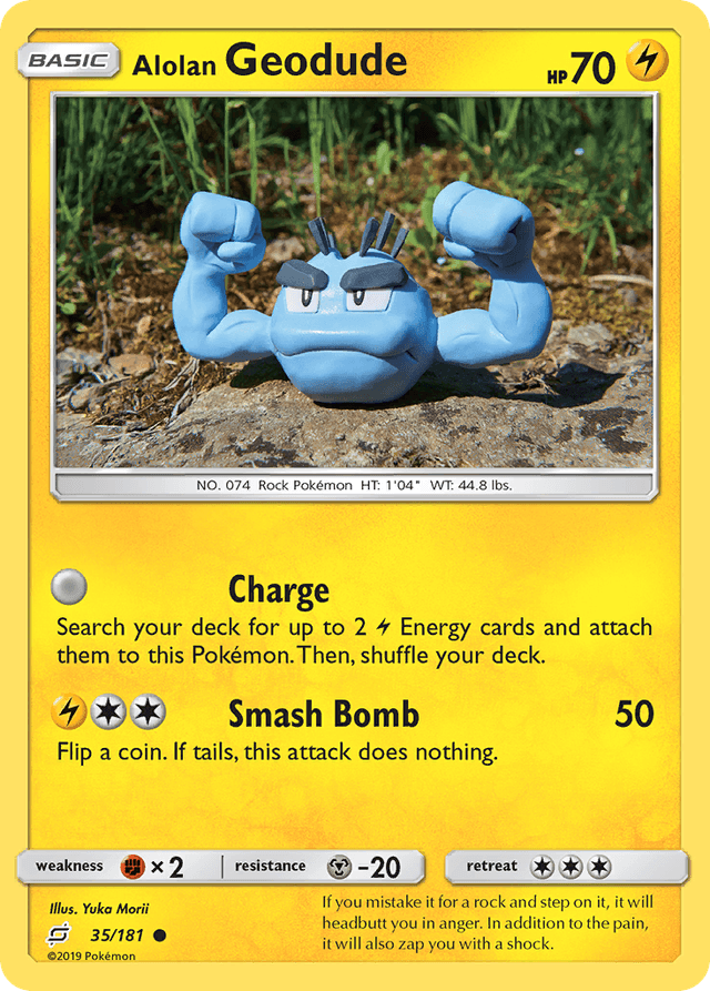 Carta Alolan Geodude 35/181 do set Team Up — Pokémon TCG | Bynx