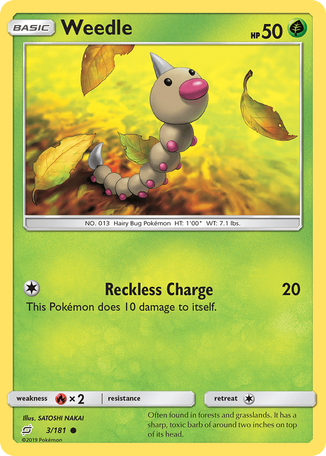 Carta Weedle 3/181 do set Team Up — Pokémon TCG | Bynx