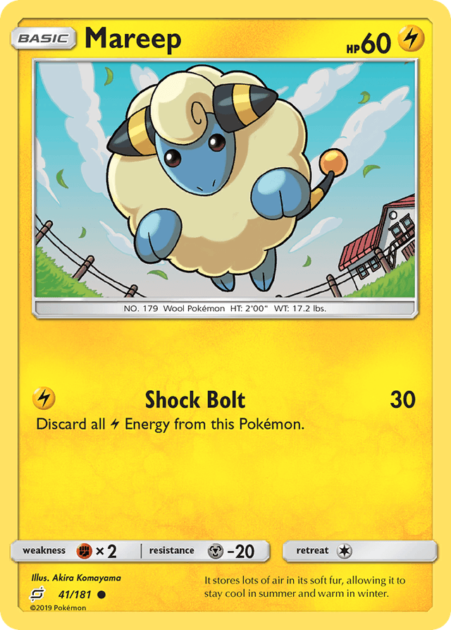 Carta Mareep 41/181 do set Team Up — Pokémon TCG | Bynx