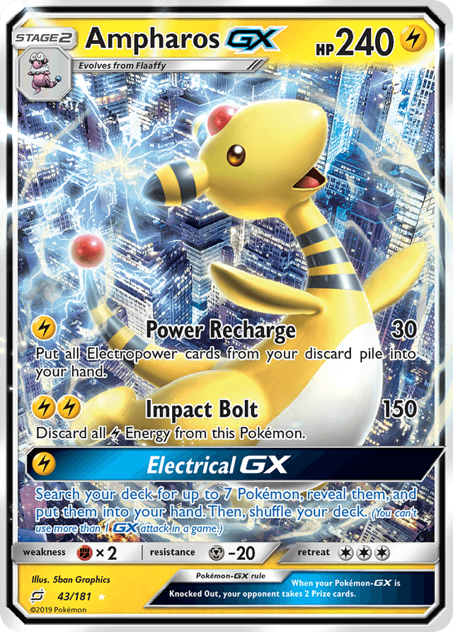 Carta Ampharos-GX 43/181 do set Team Up — Pokémon TCG | Bynx