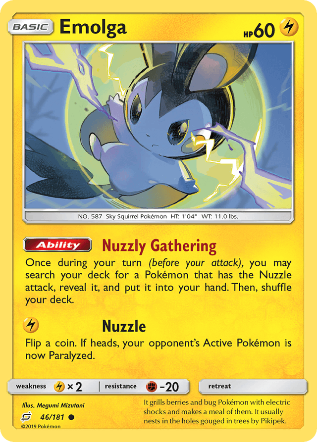 Carta Emolga 46/181 do set Team Up — Pokémon TCG | Bynx