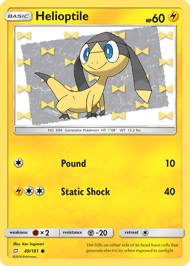 Carta Helioptile 49/181 do set Team Up — Pokémon TCG | Bynx