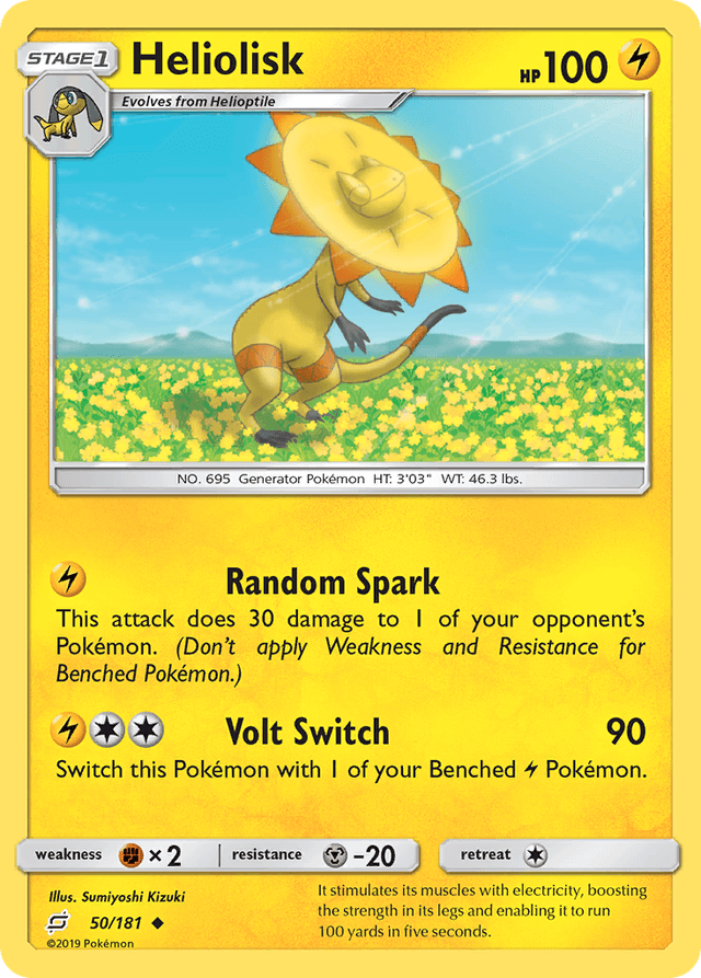 Carta Heliolisk 50/181 do set Team Up — Pokémon TCG | Bynx