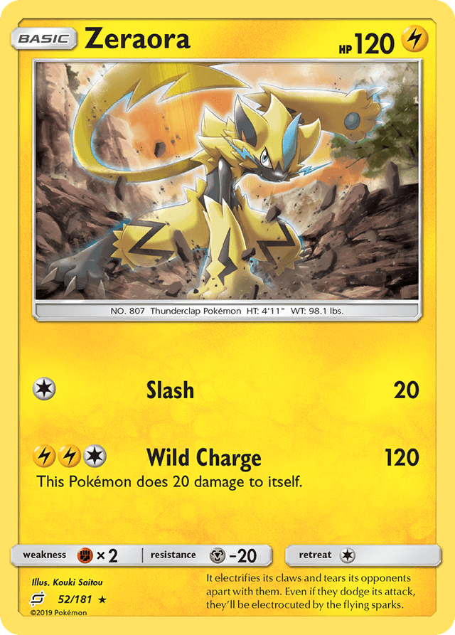 Carta Zeraora 52/181 do set Team Up — Pokémon TCG | Bynx
