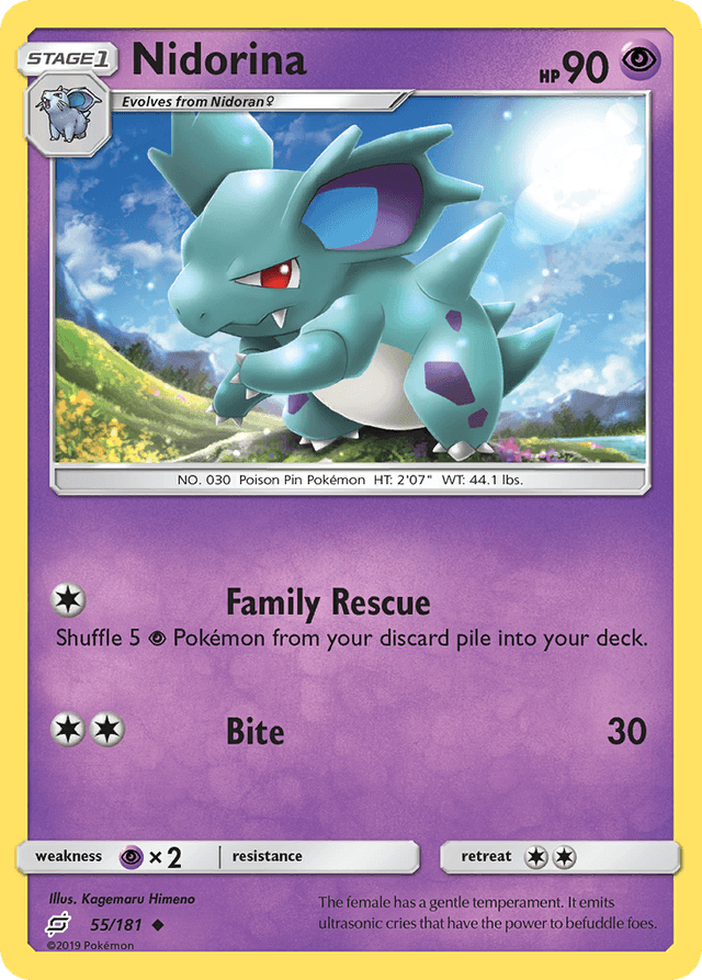 Carta Nidorina 55/181 do set Team Up — Pokémon TCG | Bynx