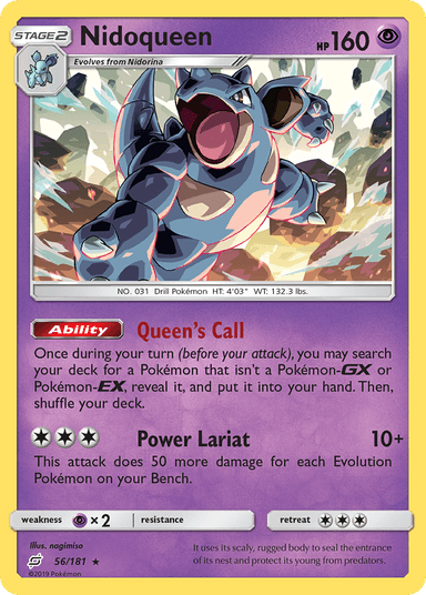 Carta Nidoqueen 56/181 do set Team Up — Pokémon TCG | Bynx