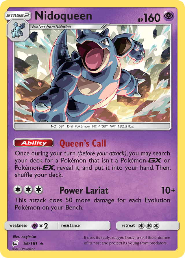 Carta Nidoqueen 56/181 do set Team Up — Pokémon TCG | Bynx