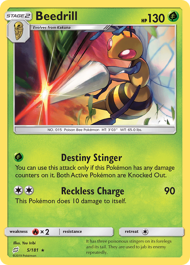 Carta Beedrill 5/181 do set Team Up — Pokémon TCG | Bynx