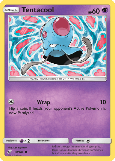 Carta Tentacool 60/181 do set Team Up — Pokémon TCG | Bynx