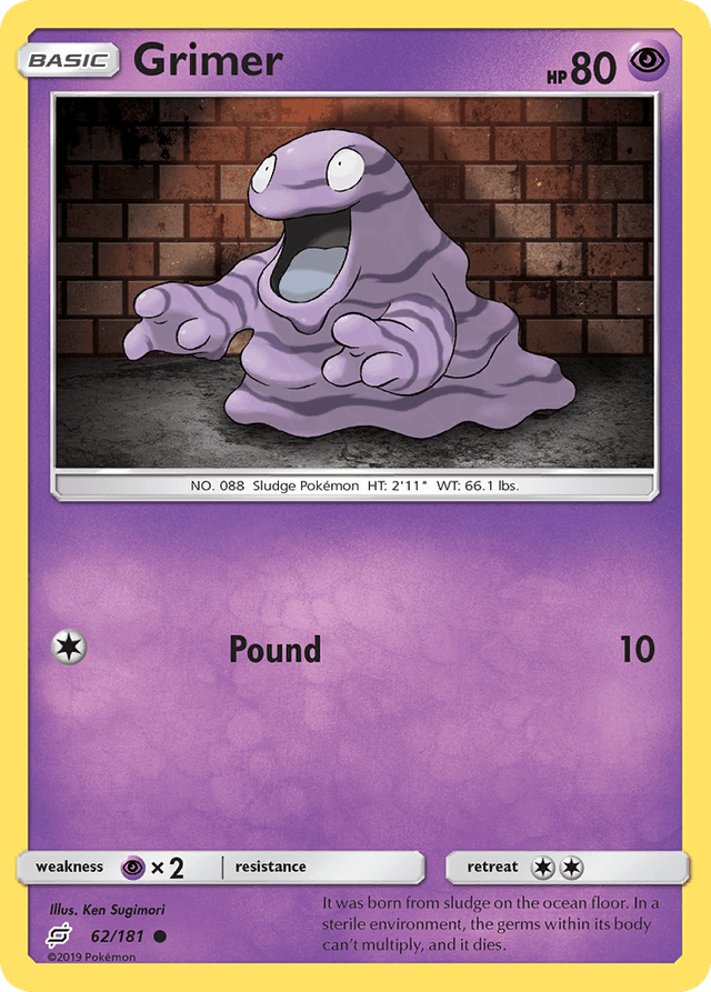 Carta Grimer 62/181 do set Team Up — Pokémon TCG | Bynx