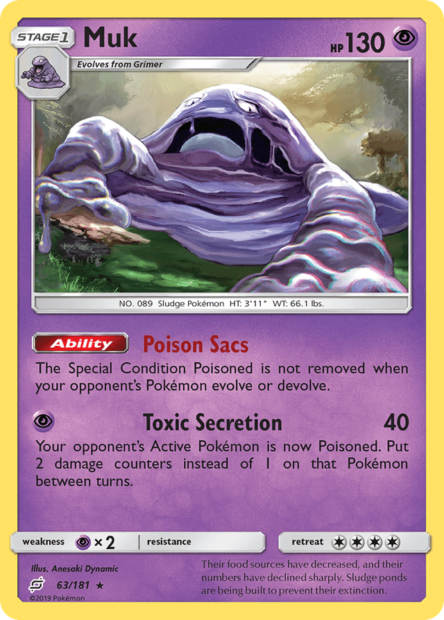 Carta Muk 63/181 do set Team Up — Pokémon TCG | Bynx