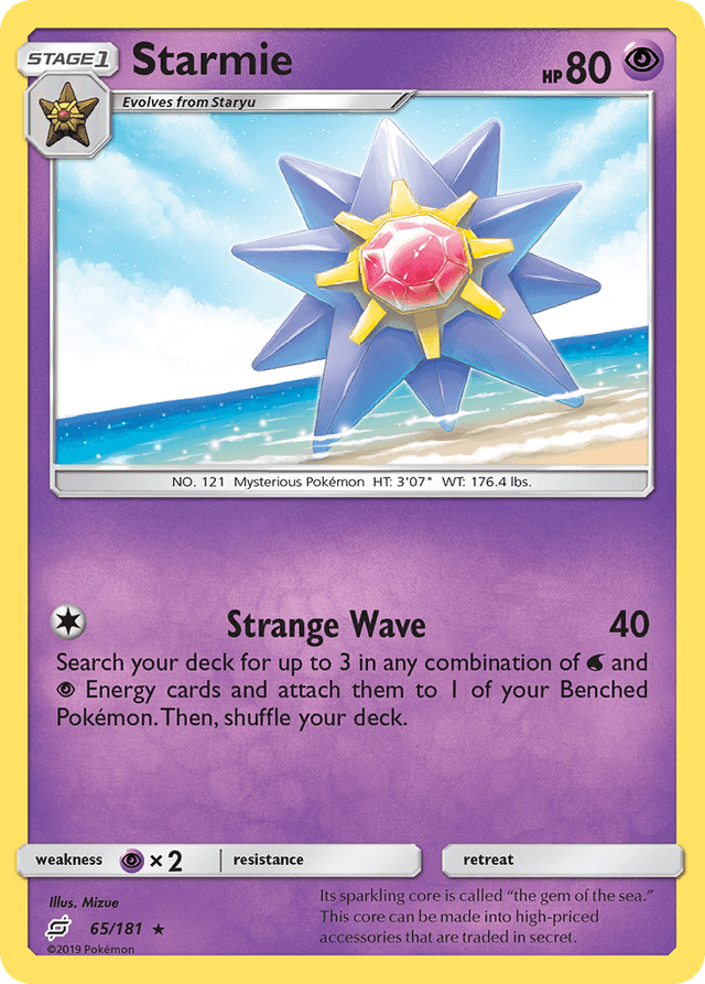 Carta Starmie 65/181 do set Team Up — Pokémon TCG | Bynx