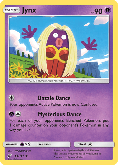 Carta Jynx 68/181 do set Team Up — Pokémon TCG | Bynx