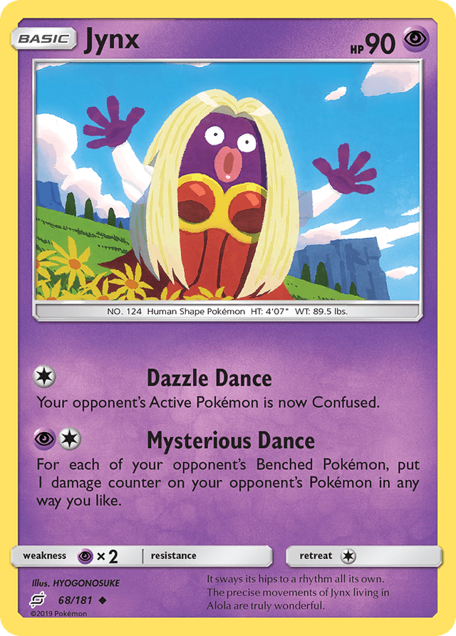 Carta Jynx 68/181 do set Team Up — Pokémon TCG | Bynx