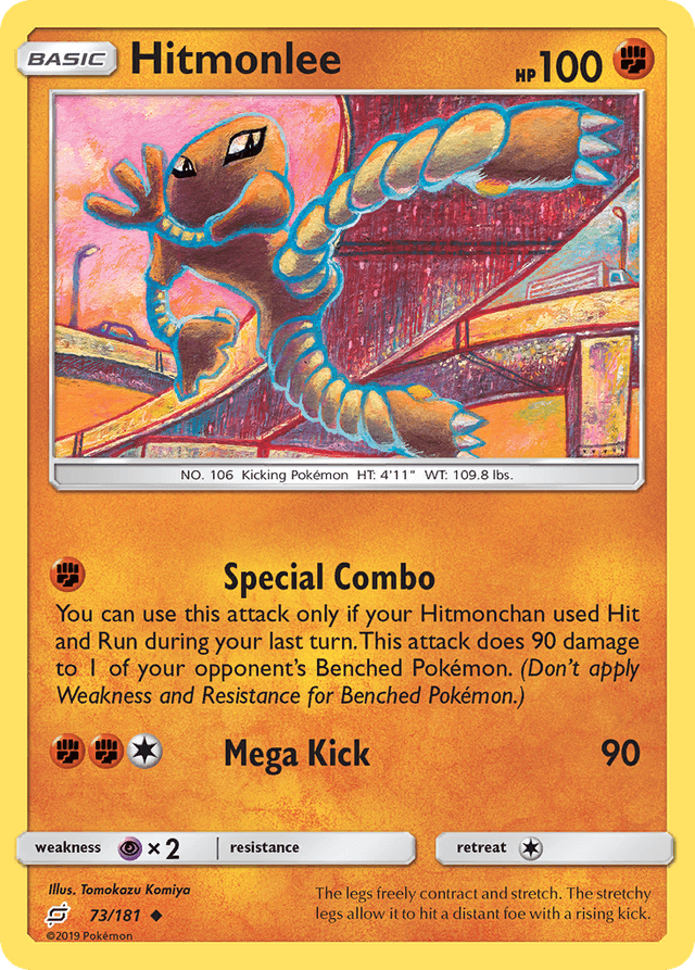 Carta Hitmonlee 73/181 do set Team Up — Pokémon TCG | Bynx
