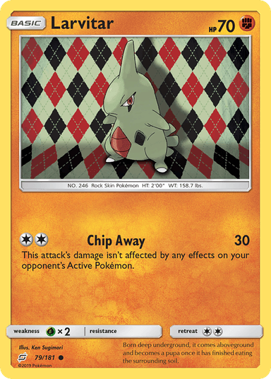 Carta Larvitar 79/181 do set Team Up — Pokémon TCG | Bynx