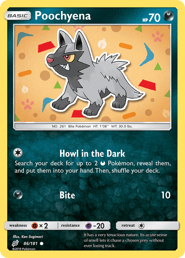 Carta Poochyena 86/181 do set Team Up — Pokémon TCG | Bynx
