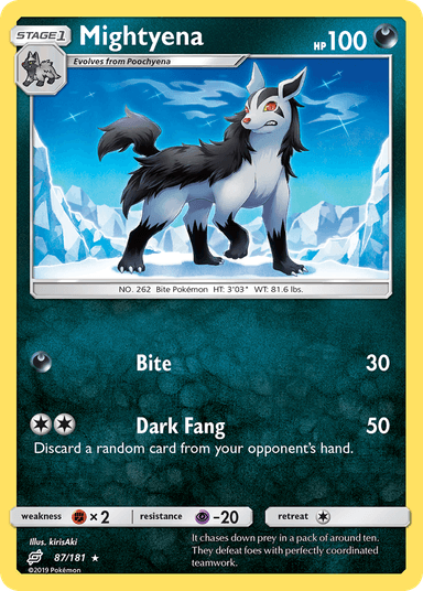 Carta Mightyena 87/181 do set Team Up — Pokémon TCG | Bynx