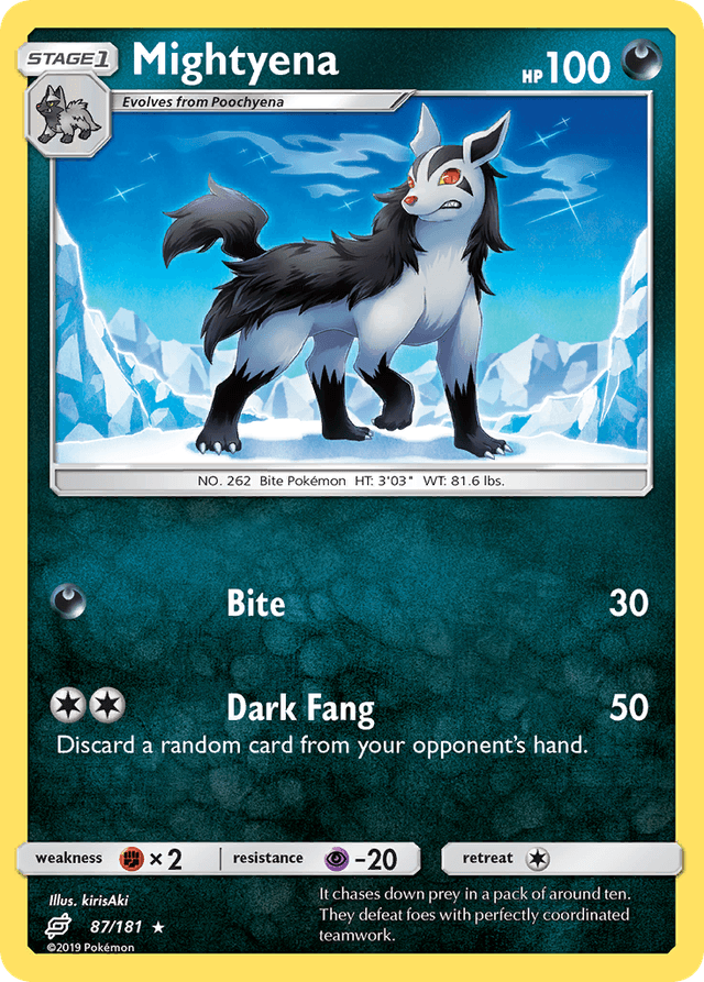 Carta Mightyena 87/181 do set Team Up — Pokémon TCG | Bynx