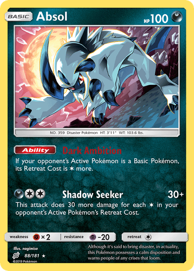 Carta Absol 88/181 do set Team Up — Pokémon TCG | Bynx