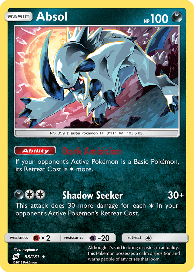 Carta Absol 88/181 do set Team Up — Pokémon TCG | Bynx
