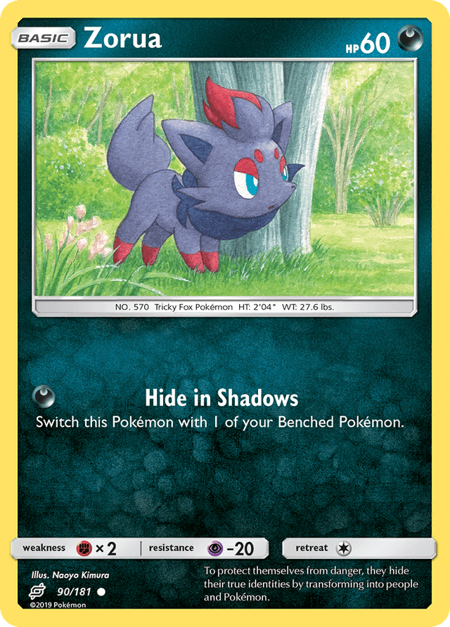 Carta Zorua 90/181 do set Team Up — Pokémon TCG | Bynx