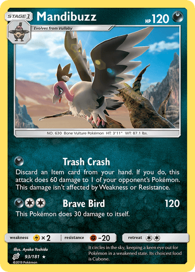 Carta Mandibuzz 93/181 do set Team Up — Pokémon TCG | Bynx
