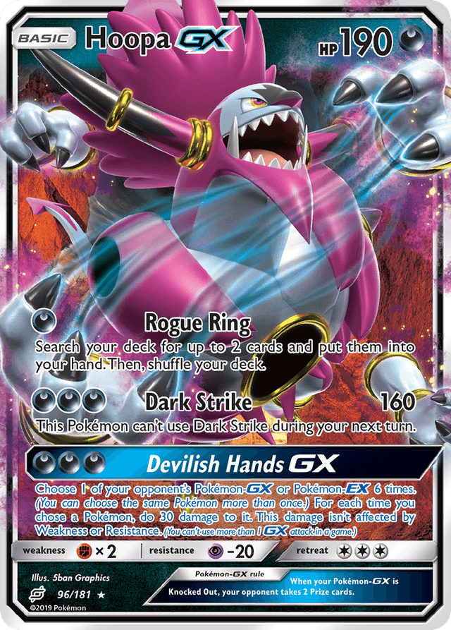 Carta Hoopa-GX 96/181 do set Team Up — Pokémon TCG | Bynx