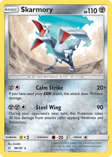 Carta Skarmory 98/181 do set Team Up — Pokémon TCG | Bynx