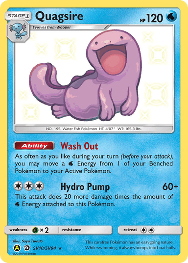 Carta Quagsire SV10/94 do set Hidden Fates Shiny Vault — Pokémon TCG | Bynx