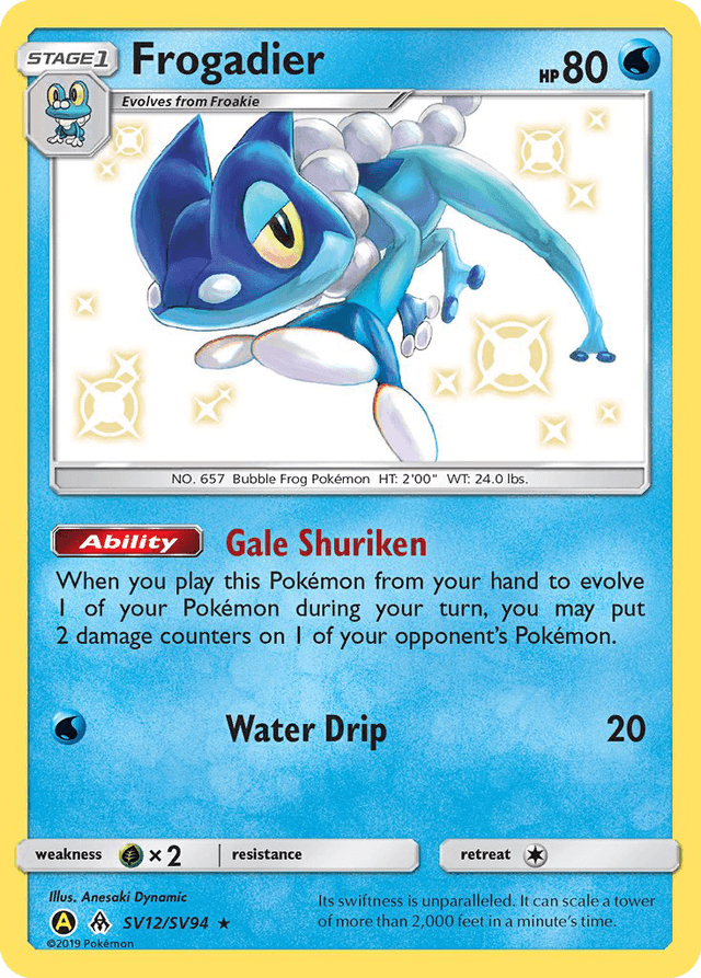 Carta Frogadier SV12/94 do set Hidden Fates Shiny Vault — Pokémon TCG | Bynx