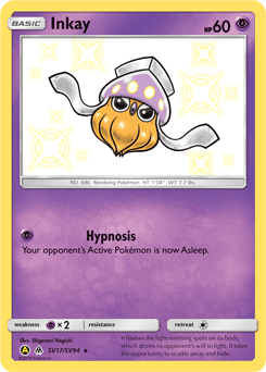 Inkay SV17 — Hidden Fates Shiny Vault