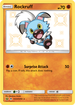 Rockruff SV23 — Hidden Fates Shiny Vault