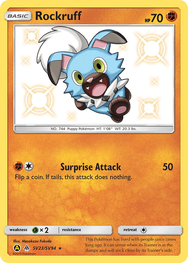 Carta Rockruff SV23/94 do set Hidden Fates Shiny Vault — Pokémon TCG | Bynx