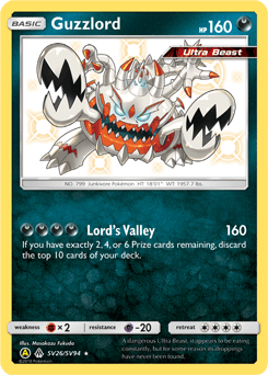 Guzzlord SV26 — Hidden Fates Shiny Vault