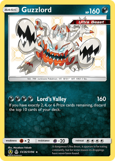 Carta Guzzlord SV26/94 do set Hidden Fates Shiny Vault — Pokémon TCG | Bynx