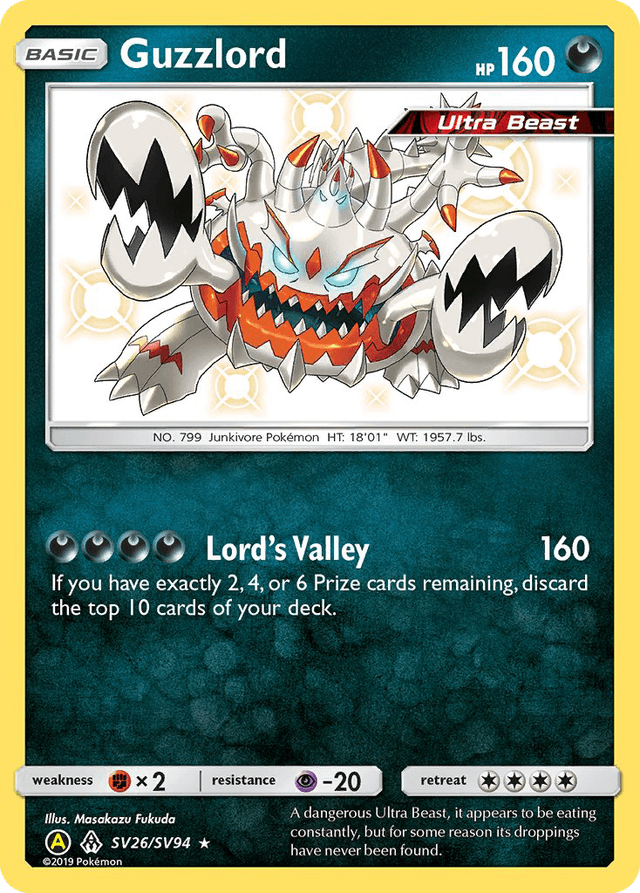 Carta Guzzlord SV26/94 do set Hidden Fates Shiny Vault — Pokémon TCG | Bynx