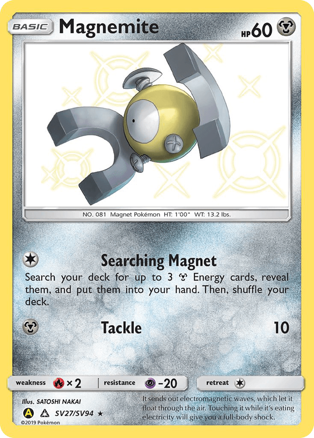 Carta Magnemite SV27/94 do set Hidden Fates Shiny Vault — Pokémon TCG | Bynx
