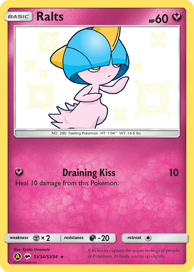 Carta Ralts SV34/94 do set Hidden Fates Shiny Vault — Pokémon TCG | Bynx