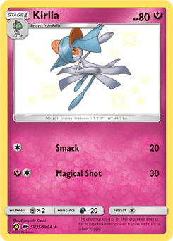 Kirlia SV35 — Hidden Fates Shiny Vault