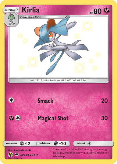 Carta Kirlia SV35/94 do set Hidden Fates Shiny Vault — Pokémon TCG | Bynx