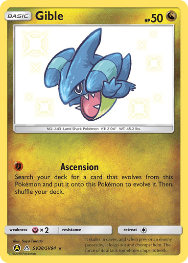 Carta Gible SV38/94 do set Hidden Fates Shiny Vault — Pokémon TCG | Bynx