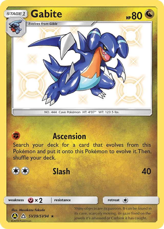 Carta Gabite SV39/94 do set Hidden Fates Shiny Vault — Pokémon TCG | Bynx
